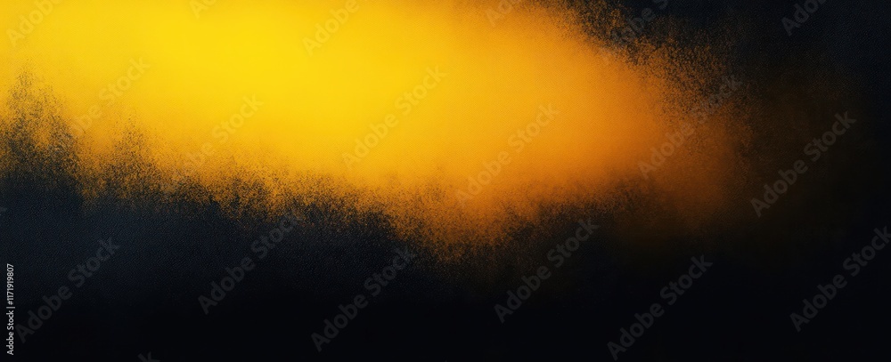 Poster Abstract Gradient Yellow Black Poster Background with Glowing Textured Color Noise