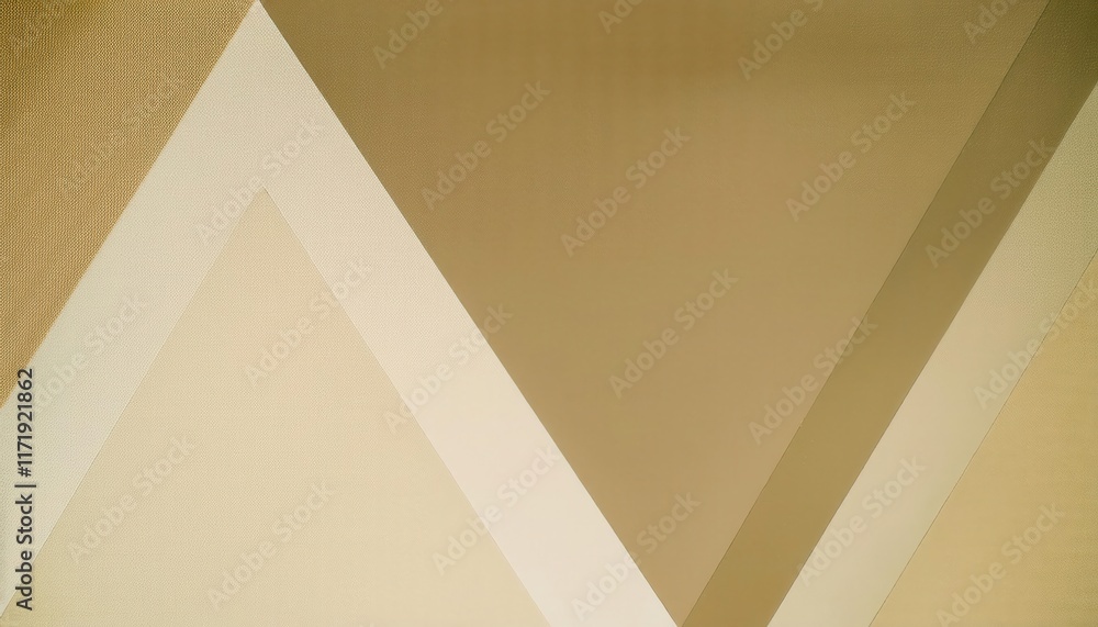 Poster abstract geometric beige and gold overlapping shapes design for minimalist backgrounds, modern inter