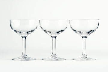 Obraz premium Set of glasses on white background