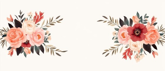 Two enchanting flowers bloom side by side, their vibrant colors and delicate petals whispering sweet secrets of love and affection this Valentine's Day.