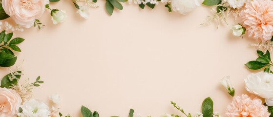 A romantic floral frame adorned with vibrant blooms, perfect for showcasing love notes or cherished memories this Valentine's Day.