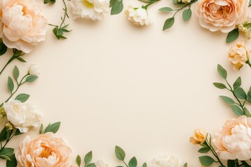 A delicate bouquet of white and pink blooms, embraced by lush green leaves, radiates love and beauty, perfect for celebrating Valentine's Day.