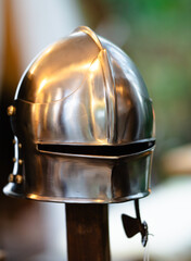 Ancient Helmet from suit of Warrior armor. mediaeval knight gladiator head protection parts