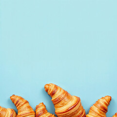 Concept photo of croissants, croissant photography with space for text