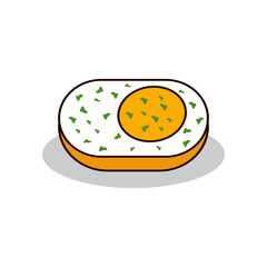 Korean egg bread logo vector