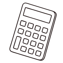 Colorfull Outline Calculator Illustration