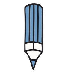Pencil with Blue Stripes Illustration