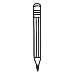Outline Pencil Dark Green Stripes Illustration