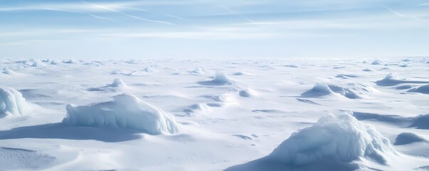 Obraz premium Frozen Tundra Wallpaper and Background of Endless Snow Landscapes