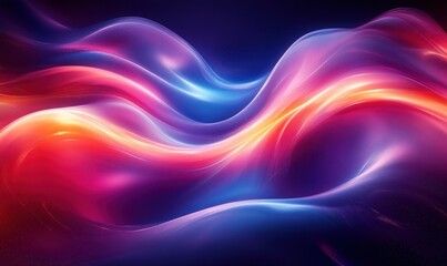 Obraz premium Futuristic Abstract Design with Vibrant Blue and Purple Gradient Swirling Layers 3D Render