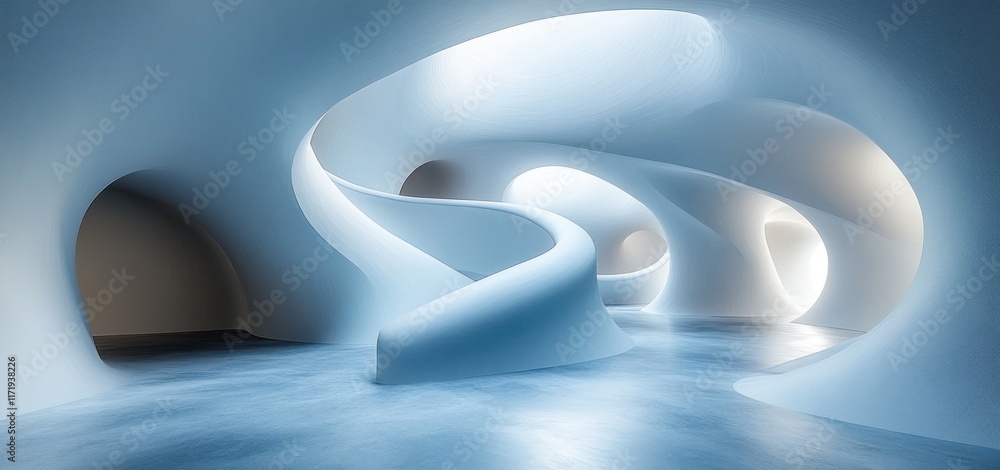 Poster Abstract Swirl Background in Black White and Gray with Grainy Texture and Soft Gradients