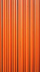 Orange Corrugated Metal Panel with Fasteners
