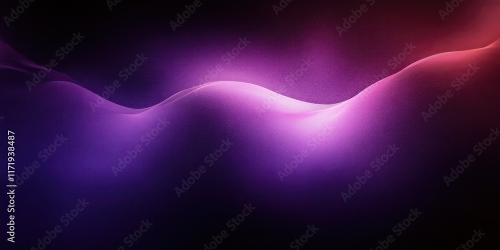 Poster dark purple abstract background with gradient noise texture and glowing light effects