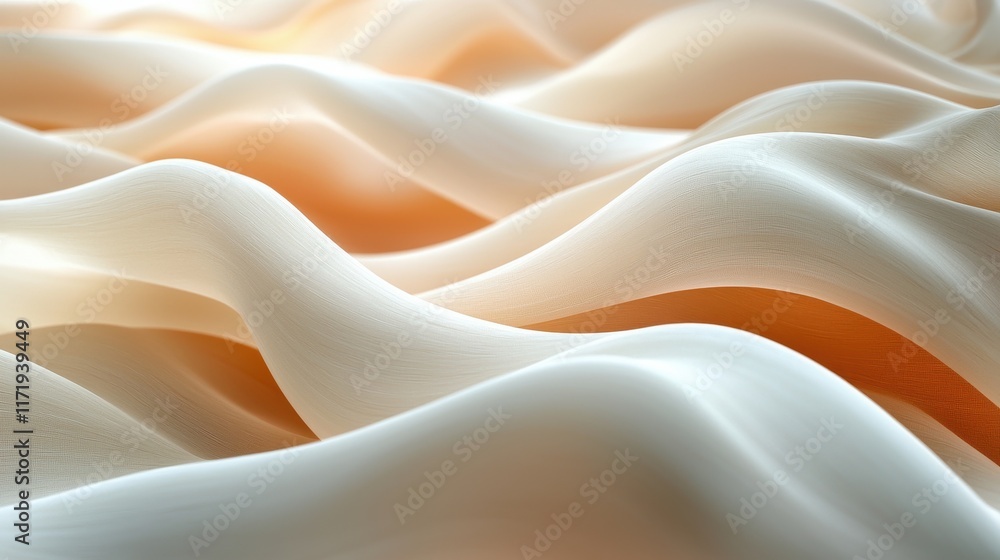 Poster flowing silk texture abstract art digital background soft color palette close-up elegance and sereni