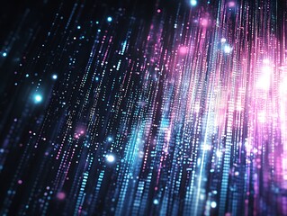 Fototapeta premium Abstract Digital Rain Light Streams Pattern Design