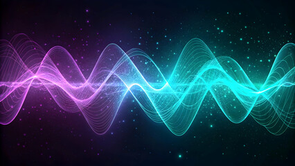Obraz premium Colorful Abstract Waveform Illustration with Light Effects