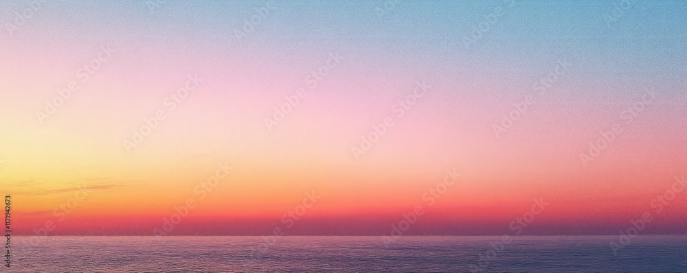Poster serene gradient sky at dawn soft pastel colors smooth textured background design