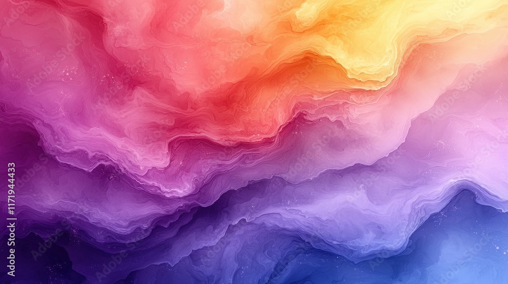 Poster vibrant abstract art displaying colorful swirls digital creation high resolution artistic environmen