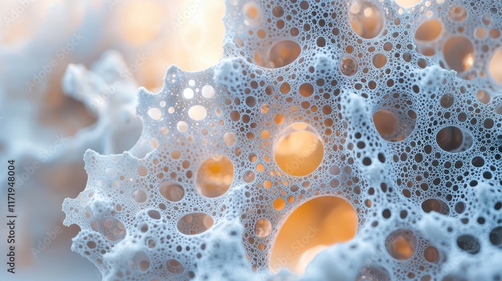Fototapete abstract cellular structure: a microscopic view of intricate cellular networks