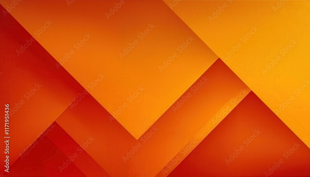 Poster vibrant abstract geometric gradient in warm orange and red tones with diagonal stripes for modern ar