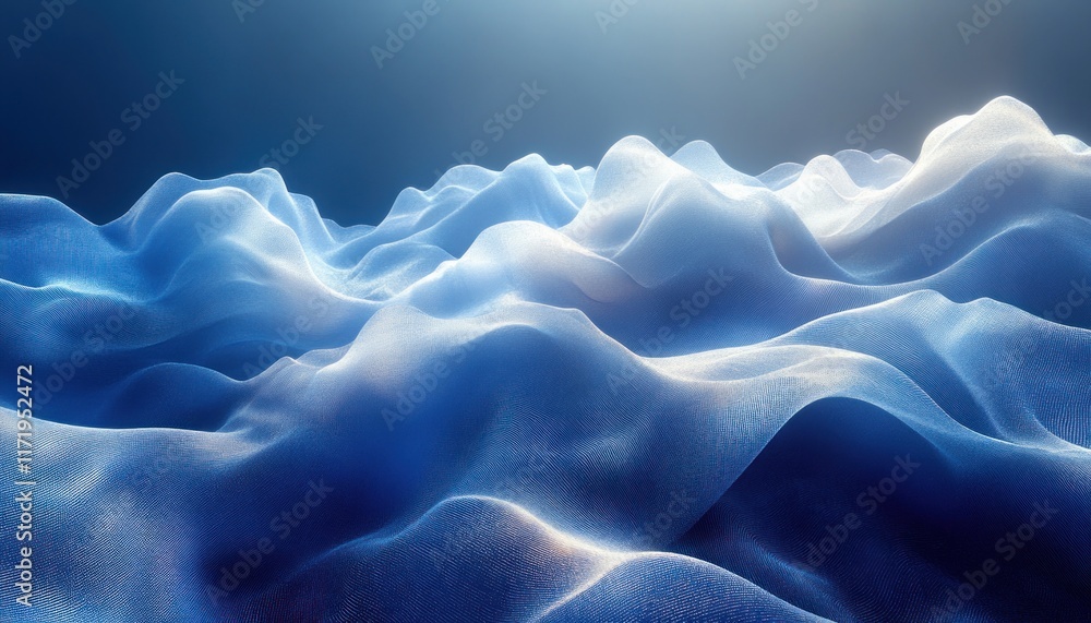 Poster calm blue gradient background with smooth transitions for creative abstract design