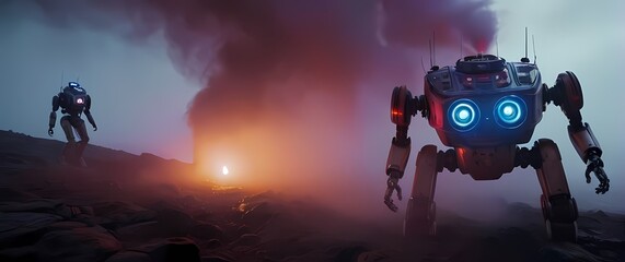 Adventures robots embark on depicted through colorful and engaging illustrations