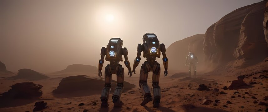 Adventurous robots exploring ancient Martian landscapes with discovery