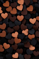 A vibrant array of hearts in various colors and sizes, each radiating love and joy, perfect for celebrating the spirit of Valentine's Day.