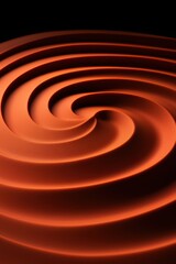 Naklejka premium A luxurious swirl of rich chocolate glistens against a sleek black backdrop, evoking passion and indulgence perfect for a romantic Valentine's Day treat.
