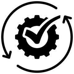 Execution Icon Solid Black Style