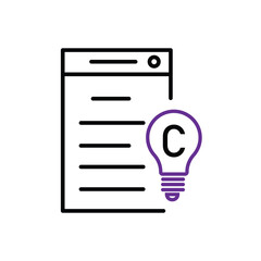 Original content linear icon. Engaging text for e commerce. Copywriting services. Writing article. Thin line customizable illustration. Contour symbol.