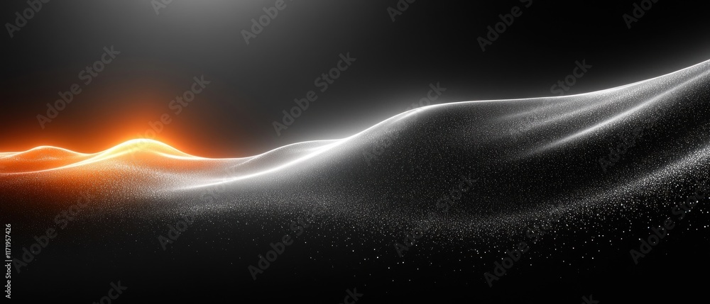 Poster abstract black and white poster background with soft gradients and curved line design