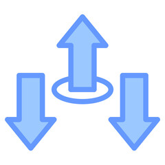 Priority Icon Line Blue Style