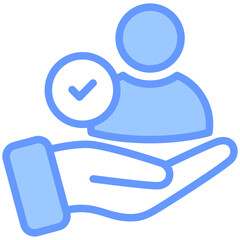 Delegation Icon Line Blue Style