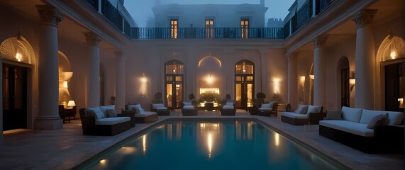 Fototapeta premium Charming boutique hotels embodying authenticity through rich architectural expressions