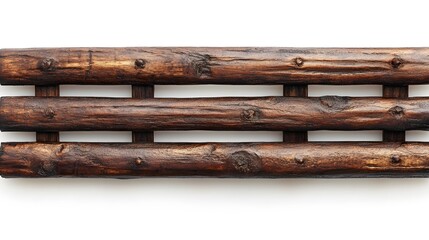 Fototapeta premium Rustic Wooden Log Panel Design Element