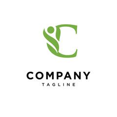 Fototapeta premium Letter C Wellness Logo Icon Vector