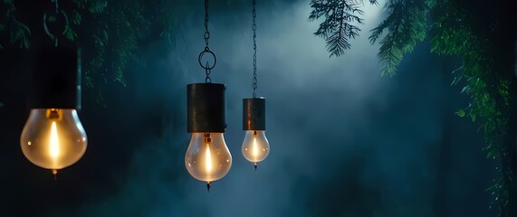 Charming rustic wind chimes dancing gently in the breeze