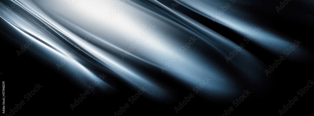 Poster Monochrome Abstract Dynamic Gradient Banner Elegant Grey Background with Texture and Copy Space