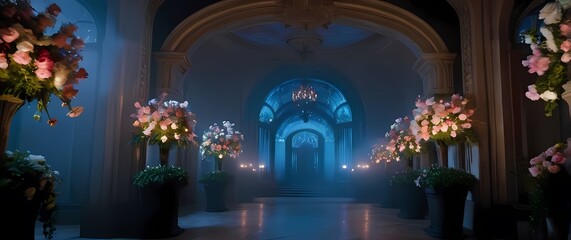 Cordial entranceways framed with flowers welcoming visitors and enhancing beauty