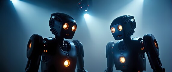 Creative fun during lighthearted moments through shared robot interactions depicted joyfully