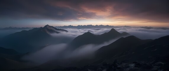 Distant mountain ranges showcasing stunning vistas beneath dramatic skies