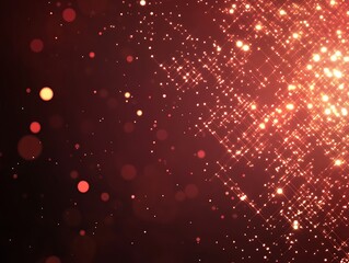 Red Glitter Background With Sparkling Lights