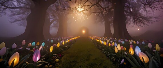 Easter traditions celebrating joy and renewal expressed with floral motifs