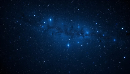Starry sky background, blue night sky full of stars, glowing stars in the dark space, starry background, dark night, stars in the distance, starlight, dark background with a blue glow, night sky.
