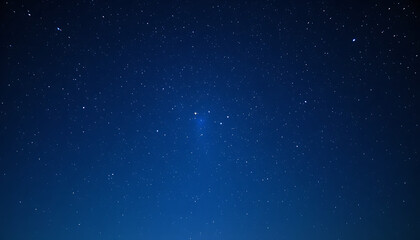 Naklejka premium Starry sky background, blue night sky full of stars, glowing stars in the dark space, starry background, dark night, stars in the distance, starlight, dark background with a blue glow, night sky. 