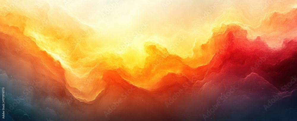 Poster vibrant soft gradients of yellow and green abstract background with texture for summer design