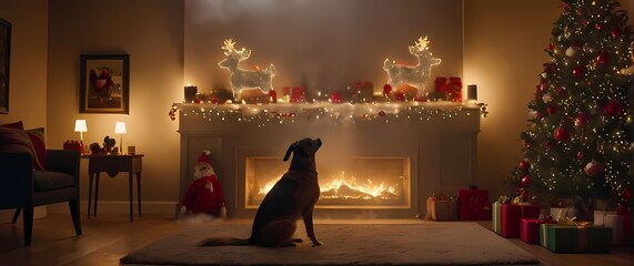 Festive moments captured revealing pets in seasonal decorations and relatable activities