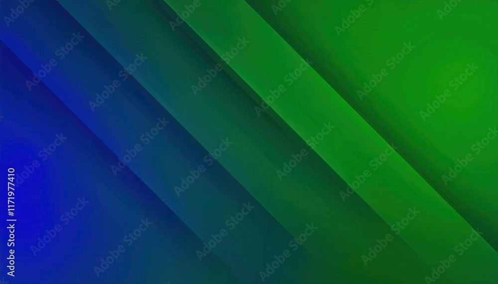 Poster vibrant green to blue gradient background with overlapping diagonal stripes. perfect for modern desi
