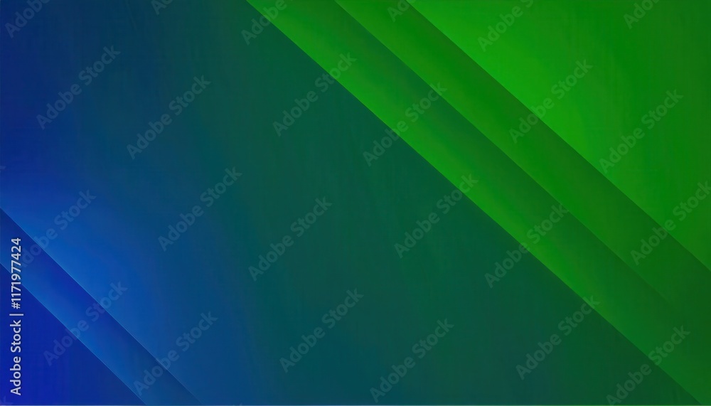 Poster vibrant green to blue gradient background with overlapping diagonal stripes. perfect for modern desi